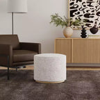 Pouf ottoman HomePop Cloud avec base en bois