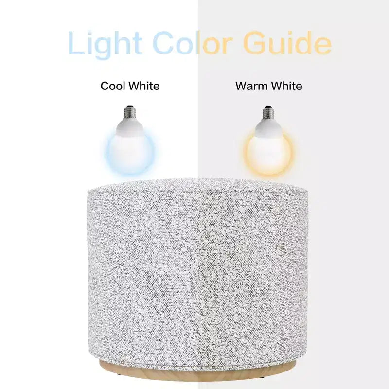 Pouf ottoman HomePop Cloud avec base en bois
