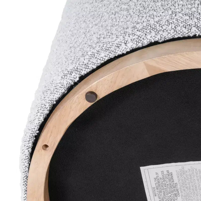 Pouf ottoman HomePop Cloud avec base en bois
