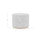 Pouf ottoman HomePop Cloud avec base en bois