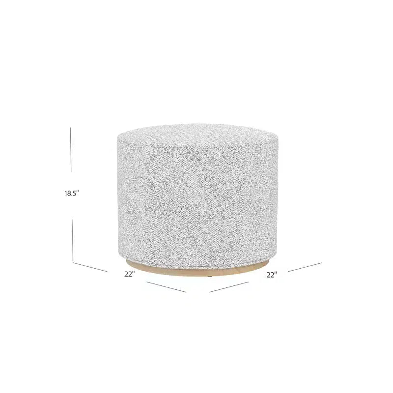Pouf ottoman HomePop Cloud avec base en bois