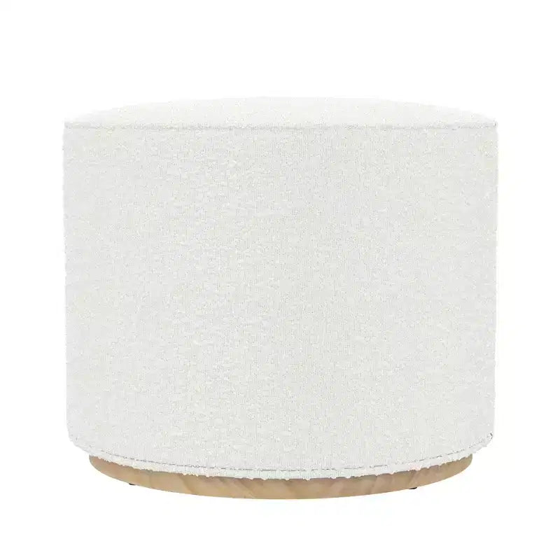 Pouf ottoman HomePop Cloud avec base en bois