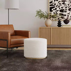 Pouf ottoman HomePop Cloud avec base en bois