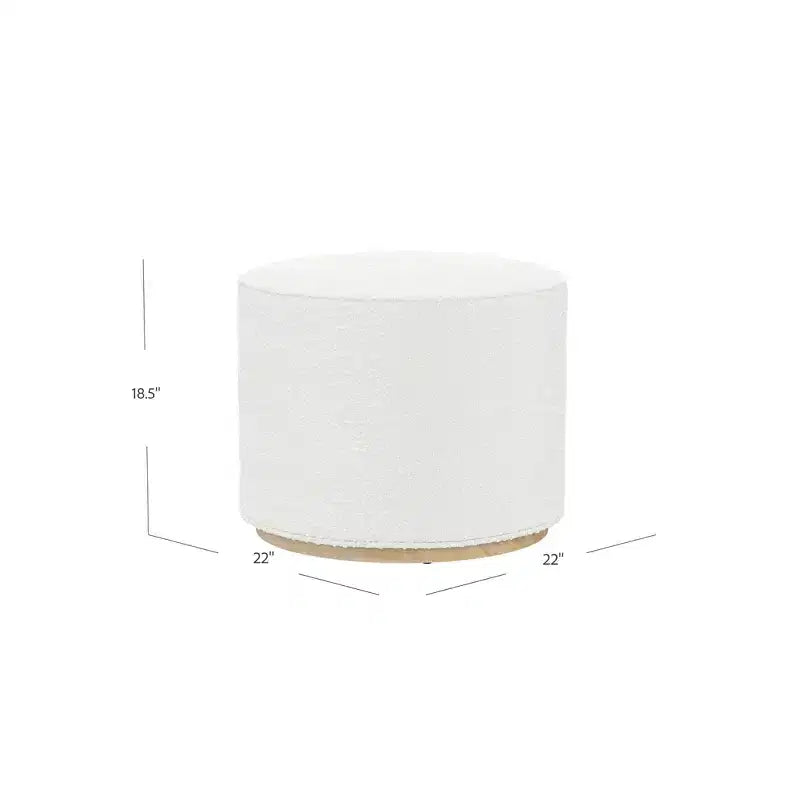 Pouf ottoman HomePop Cloud avec base en bois