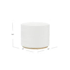 Pouf ottoman HomePop Cloud avec base en bois