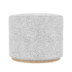 Pouf ottoman HomePop Cloud avec base en bois
