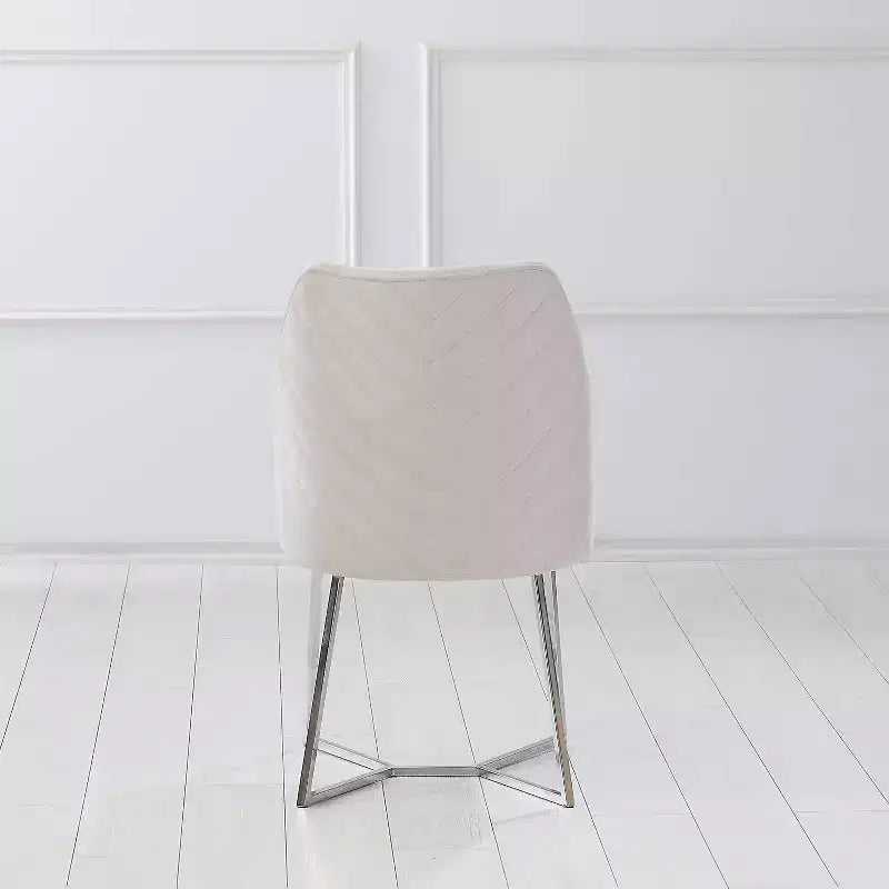 Lot de 2 chaises de salle à manger Glam rembourrées en microfibre - HOMES: Inside + Out