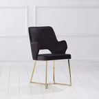 Lot de 2 chaises de salle à manger Glam rembourrées en microfibre - HOMES: Inside + Out