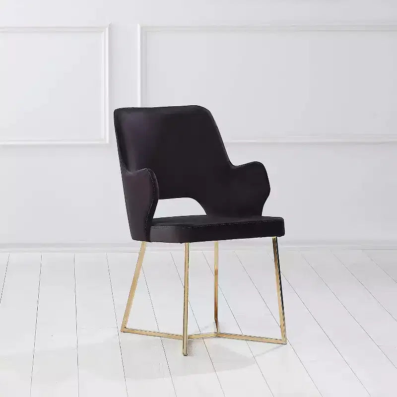 Lot de 2 chaises de salle à manger Glam rembourrées en microfibre - HOMES: Inside + Out