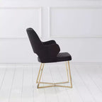 Lot de 2 chaises de salle à manger Glam rembourrées en microfibre - HOMES: Inside + Out