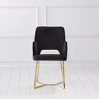 Lot de 2 chaises de salle à manger Glam rembourrées en microfibre - HOMES: Inside + Out