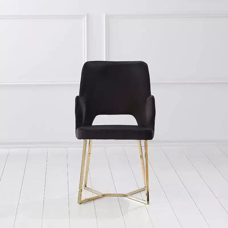 Lot de 2 chaises de salle à manger Glam rembourrées en microfibre - HOMES: Inside + Out