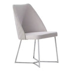 Lot de 2 chaises de salle à manger Glam rembourrées en microfibre - HOMES: Inside + Out