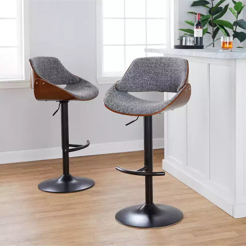 Ensemble de 2 tabourets de bar réglables Fabrizzi - LumiSource