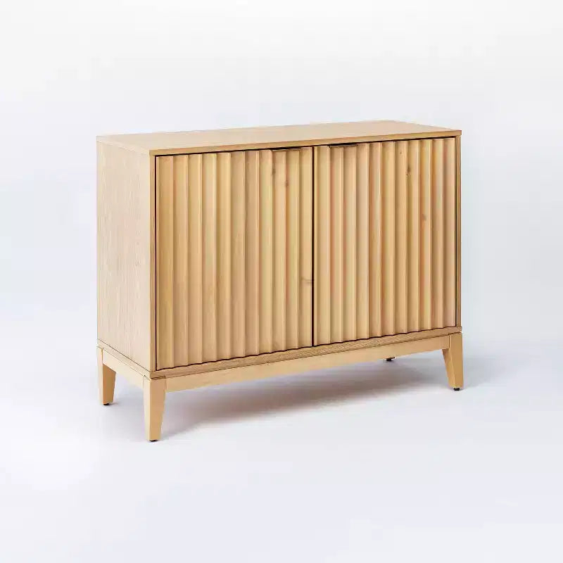 Thousand Oaks Wood Scalloped 2 Door Cabinet - Threshold designed with Studio McGee