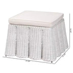Pouf en rotin Bali & Pari Palm Scallop