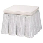 Pouf en rotin Bali & Pari Palm Scallop