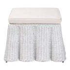 Pouf en rotin Bali & Pari Palm Scallop