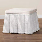 Pouf en rotin Bali & Pari Palm Scallop