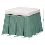Pouf en rotin Bali & Pari Palm Scallop