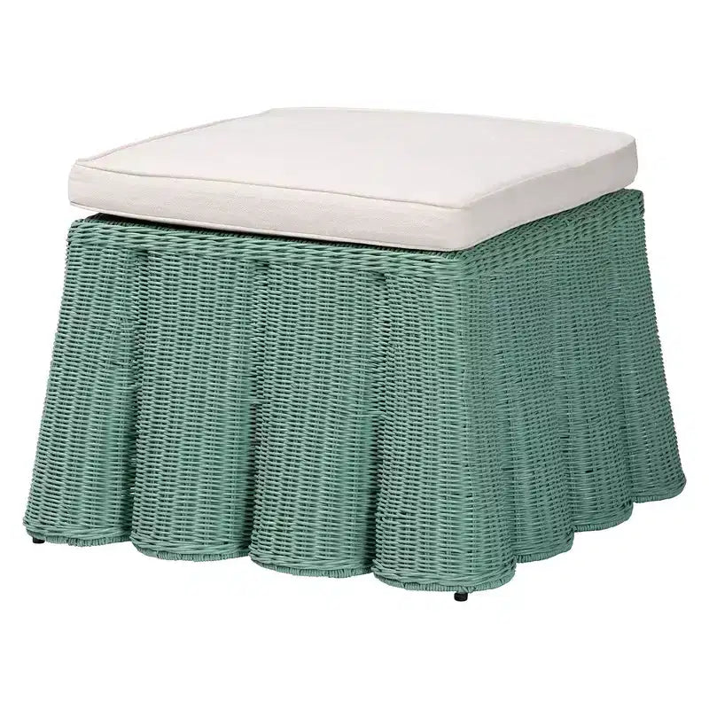 Pouf en rotin Bali & Pari Palm Scallop