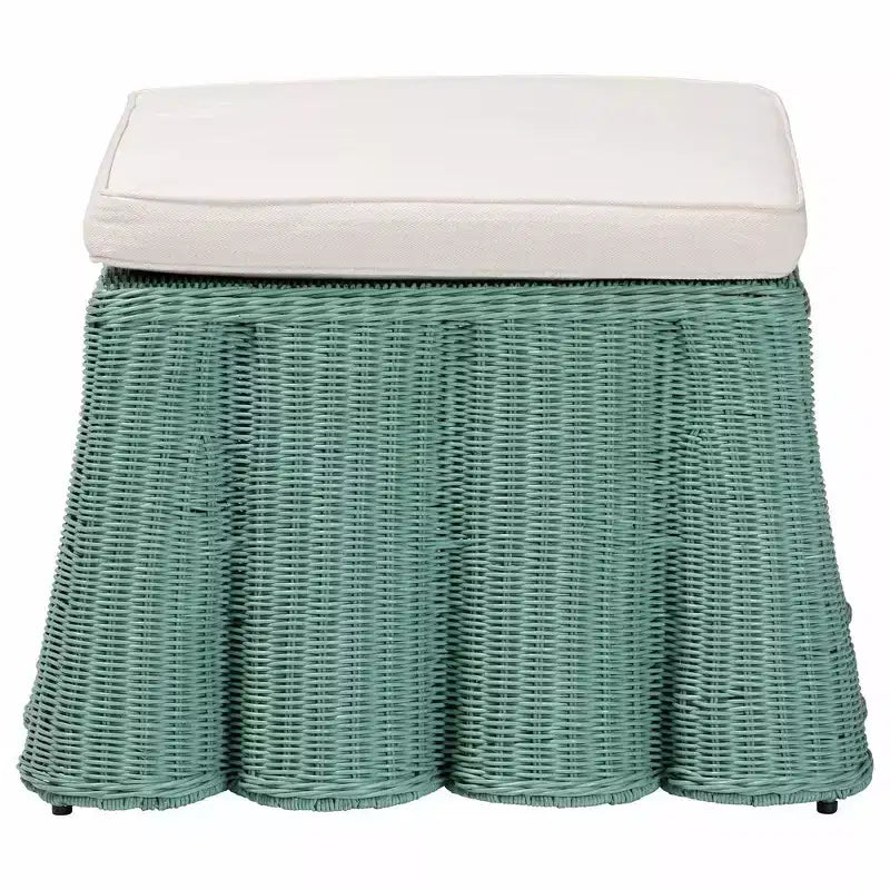 Pouf en rotin Bali & Pari Palm Scallop