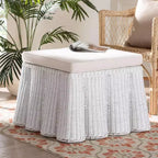 Pouf en rotin Bali & Pari Palm Scallop
