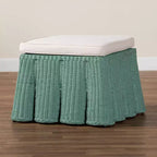 bali & pari Palm Scallop Rattan Ottoman