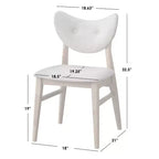 Chaises de salle à manger modernes du milieu du siècle Lifestorey Raylen (lot de 2)