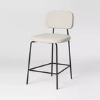 24 Upholstered with Metal Base Counter Height Barstool with Footrest - Room Essentials