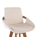Tabouret de bar LumiSource Cosmo en noyer et tissu Noise