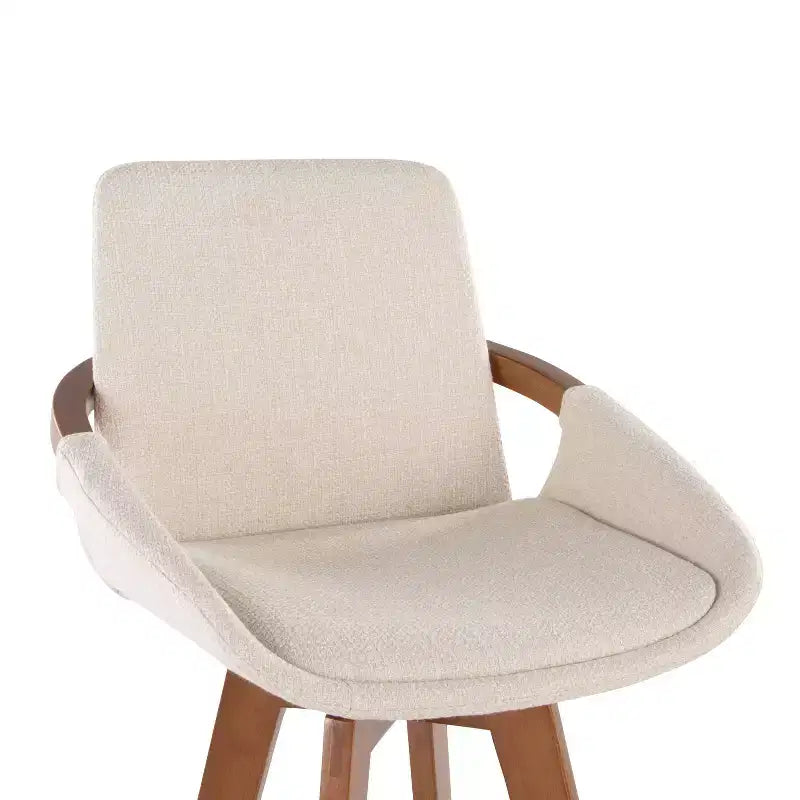 Tabouret de bar LumiSource Cosmo en noyer et tissu Noise