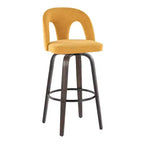 LumiSource Lot de 2 tabourets de bar Ava en tissu foncé