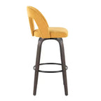 LumiSource Lot de 2 tabourets de bar Ava en tissu foncé