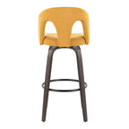 LumiSource Lot de 2 tabourets de bar Ava en tissu foncé
