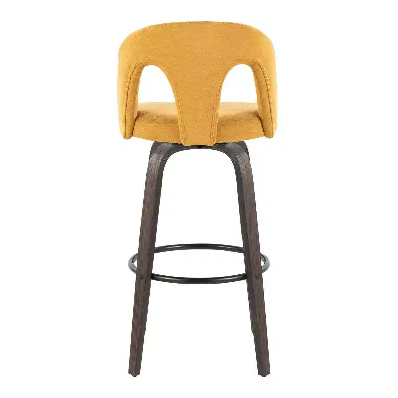 LumiSource Lot de 2 tabourets de bar Ava en tissu foncé