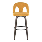 LumiSource Lot de 2 tabourets de bar Ava en tissu foncé
