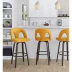 LumiSource Lot de 2 tabourets de bar Ava en tissu foncé