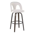 LumiSource Lot de 2 tabourets de bar Ava en tissu foncé