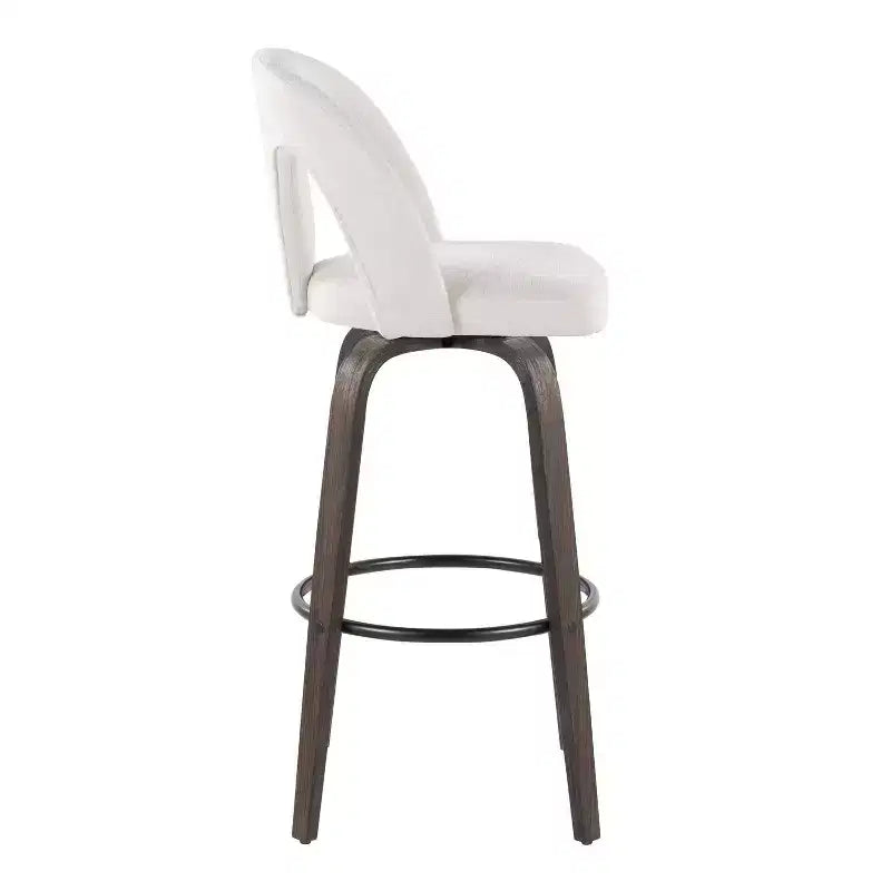 LumiSource Lot de 2 tabourets de bar Ava en tissu foncé