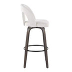 LumiSource Lot de 2 tabourets de bar Ava en tissu foncé