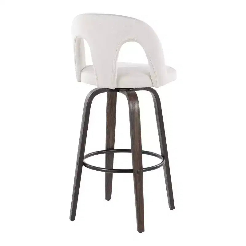 LumiSource Lot de 2 tabourets de bar Ava en tissu foncé