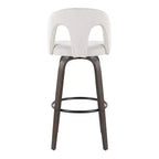 LumiSource Lot de 2 tabourets de bar Ava en tissu foncé