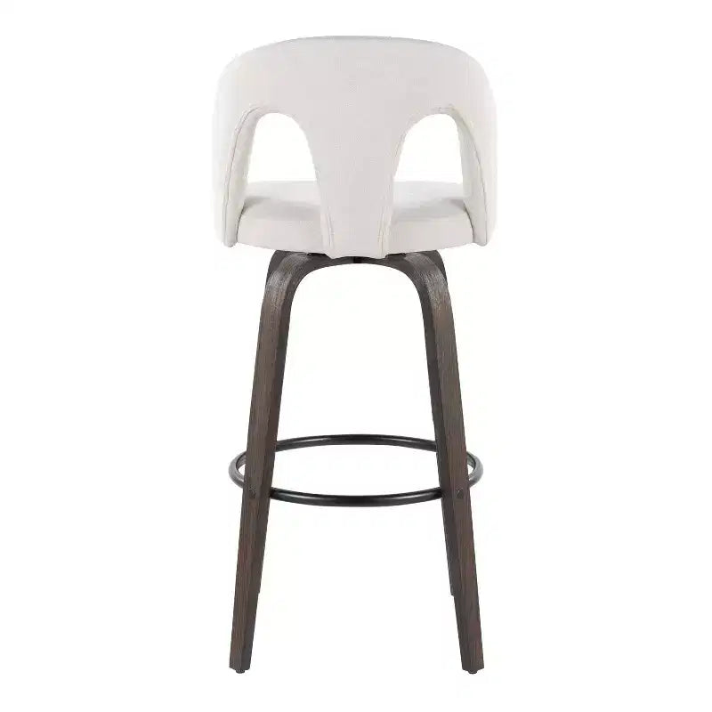 LumiSource Lot de 2 tabourets de bar Ava en tissu foncé