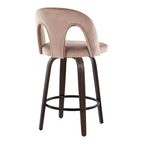 LumiSource Lot de 2 tabourets de bar hauteur comptoir Ava, velours foncé