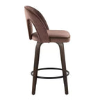 LumiSource Lot de 2 tabourets de bar hauteur comptoir Ava, velours foncé