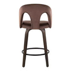 LumiSource Lot de 2 tabourets de bar hauteur comptoir Ava, velours foncé