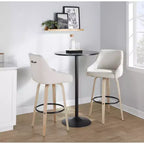 LumiSource Lot de 2 tabourets de bar Hannah en tissu