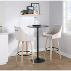 LumiSource Lot de 2 tabourets de bar Hannah en tissu