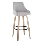 LumiSource Lot de 2 tabourets de bar Hannah en tissu